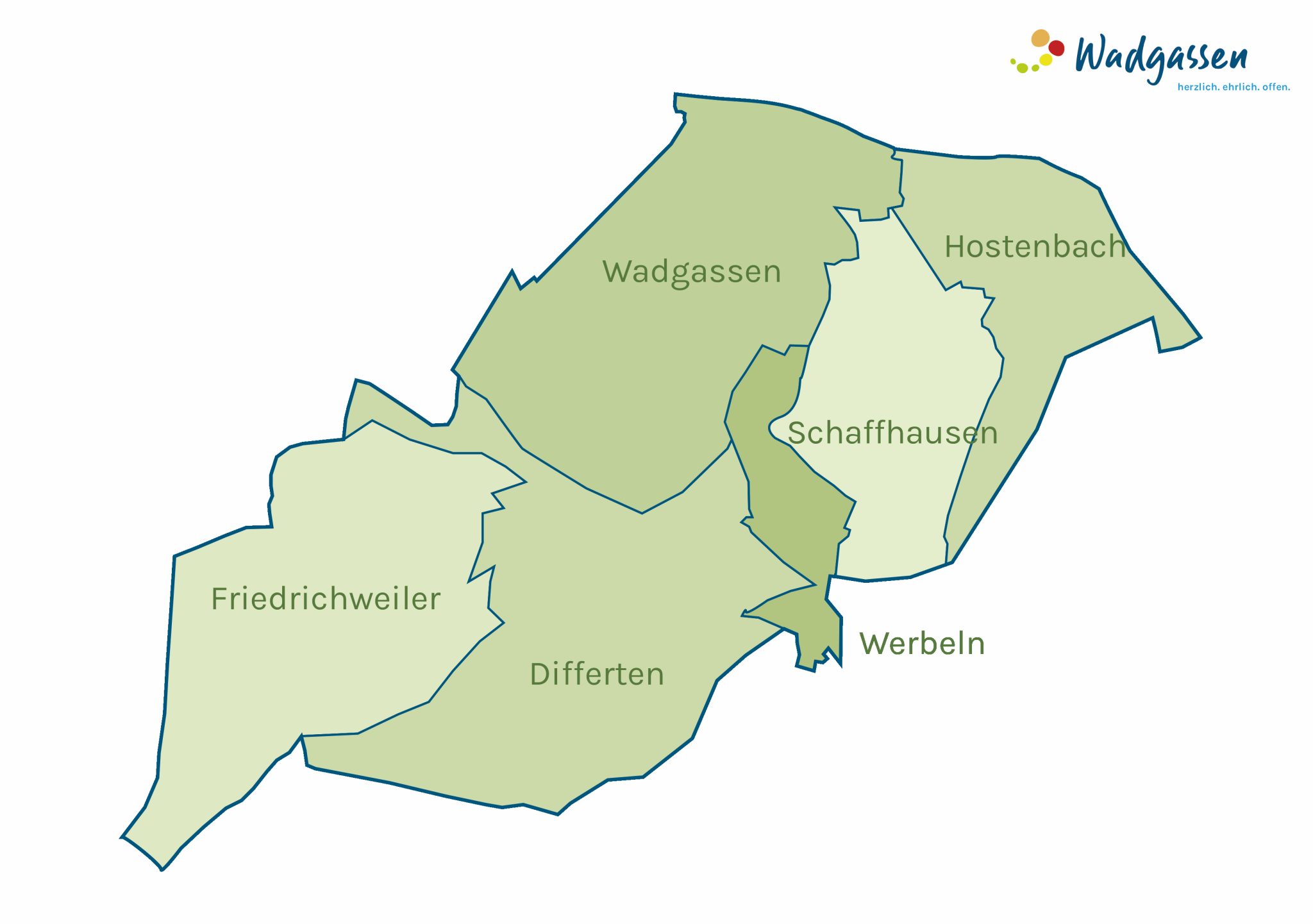 Karte Wadgassen Ortsteile