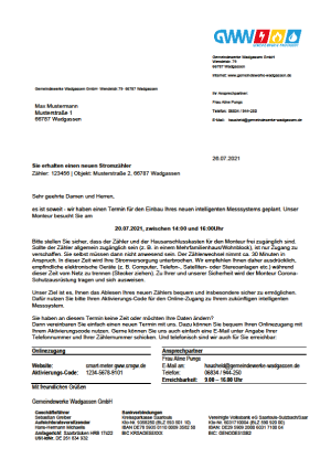 GWW 14-Tagesanschreiben