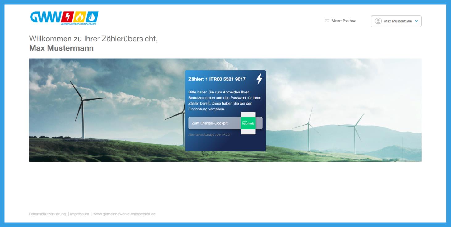GWW Zählerübersicht Portal